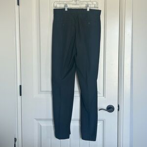 Billy London Men's Black Pinstripe Dress Pants